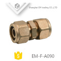 EM-F-A090 Messingkompressionsverbindungsrohrfitting